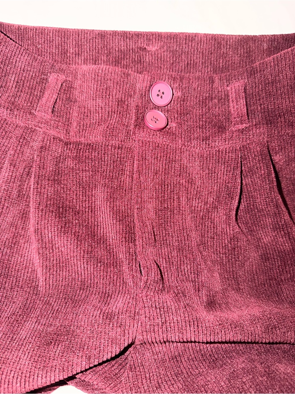 Cider Vintage-Inspired Ribbed Wide-Leg Pants in Deep Berry - Picture 2 of 4